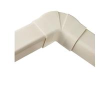 Curva piana regolabile per canalina pvc 80x60mm con base e coperchio per impianti di climatizzazione