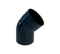 Curva pluviale in PVC Marley First Plast antracite 45° ø 80 mm