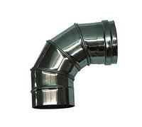 Curva regolabile 0-90 canna fumaria DN 80 tubo acciaio inox 316