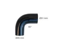 Manicotto Manitor in silicone rinforzato nero Curva 90 gradi 51-45mm