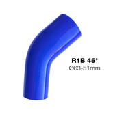 Curva ridotta blu 45gradi Manitor 63/51mm SIMONI RACING - art. R1B