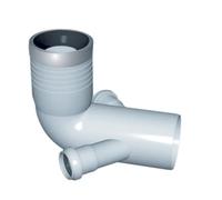 CURVA WC PROLUNGATA 2 ATTACCHI CON GUARNIZIONE E TAPPO D. 110-116-40 NICOL