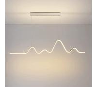 Curva Semplice e - Long Curve LED LED Dimmeble Metal Linea sospesa - Decorazione della Barra del Ristorante Decorazione Lampada appesa Lampada Regolabile Bianco Nero Dorato, Lampada a Ciondolo