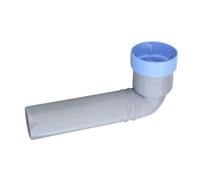 Curva tecnica prolungata di scarico wc senza morsetto con tappo HTSW Valsir 32/46mm