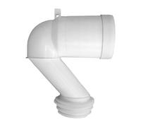 Curva Tecnica Traslata per Scarico WC 110 mm - Raccordo Eccentrico Accorciabile per Sanitari Filo Muro - Ideale per Ristrutturazioni e Scarichi Disassati