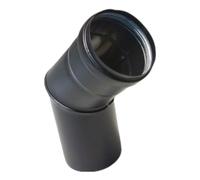 CURVA TUBO FUMO ACCIAIO INOX NERO Ø 80 STUFA A PELLET LEGNA CANNA FUMARIA
