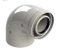 Curva universale coassiale 90° Bianco