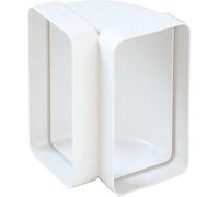 Curva verticale per tubo 120 mm x 60 mm Bianco