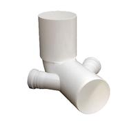 Curva WC Alta Ø 110 in PP con 2 Attacchi Ø 40 Senza
