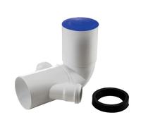 Curva WC da 90mm con 2 attacchi laterali da 50mm - con guarnizione