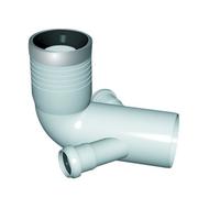 CURVA WC PROLUNGATA 2 ATTACCHI CON GUARNIZIONE E TAPPO D 90-116-40