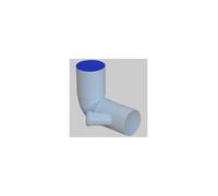 CURVA WC PROLUNGATA BIANCA ATTACCO BICCHIERE SX O DX ORIENTABILE - 110x50