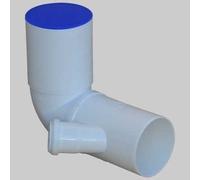 CURVA WC PROLUNGATA BIANCA ATTACCO BICCHIERE SX O DX ORIENTABILE 90x40