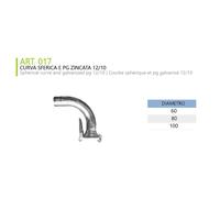 Curva Zincata Sferica Mf X Pg 90° D.100