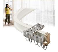 Curvabile Binario Per Tenda In Alluminio, Binario Curvo Per Tende Installazione A Soffitto E Parete, Divisore Per Stanze, 100-660 Cm Curvabile Bastoni Per Tende Finestre A L/U