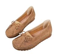 Curvahouse Orthopedic Leather Shoes,Curvahouse Orthopedic Shoes,Breathable Lightweight Anti-Slip,for Women (Khaki,33)