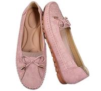 Curvahouse - Scarpe ortopediche eleganti senza lacci, con punta arrotondata, leggere, antiscivolo e traspiranti, rosa, 40 EU