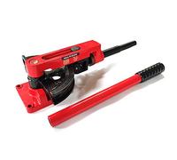 Curvatubi manuale per tubo metallico in acciaio inox, piegatrice per tubo in acciaio inox, piegatrice per tubi con una sola mano, idraulica, set manuale in rame e acciaio al carbonio con matrici rosso