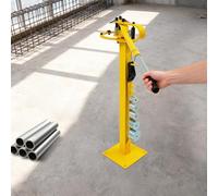 Curvatubi manuale, piegatrice compatta per acciaio rotondo, acciaio quadrato e acciaio piatto, piegatrice idraulica con supporto e 10 matrici, angolo di piegatura max. 200° (giallo)