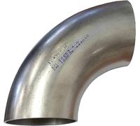 Curve a Saldare in Acciaio Inox 304 a 90° Spessore 1,5 mm Da 38 a 76 mm scarico marmitta (Ø 54 mm spessore 1,5 mm)