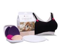 Curve by CacheCoeur Starter Kit per l'allattamento al seno, 2 paia di cuscinetti lavabili per allattamento - nero - M