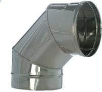 CURVE CANNA FUMARIA TUBO MONO PARETE ACCIAIO INOX 316L PER CAMINI TUTTE MISURE