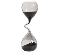 Curve Design Nero Clessidra, Stile Moderno Orologio Estetico Sabbia, Accessori Arredamento Della Casa Artigianato di Vetro Semplice Ornamento