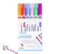 Curve Evidenatore Penna - Marker Doppia | Forniture Artistiche Multifunzionali | Penne Di Design Del Confine | Strumento Di Scrittura Di Journaling | Accessorio Da Disegno Colorato | Kit Di Pianificat