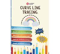 Curve line tracing exercise work book (B&W): Curved line tracing practice