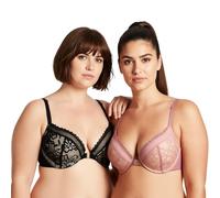 Curve Muse Reggiseno Aggiunge 1 Coppa frontale-x2-Red,Black-3C