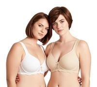 Curve Muse Reggiseno Ferretto Leggermente imbottito-x2-Nude,White-5D