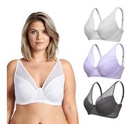 Curve Muse Reggiseno Riducente Ferretto Sfoderato-x3-Lilla,Grigio,Crema-6D