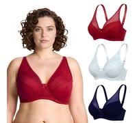 Curve Muse Reggiseno Riducente Ferretto Sfoderato-x3-Navy,Rosso,Verde-6F