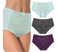 Curve Muse Slip Ricamo Pizzo-x3-Grigio,Menta,Prugna-46/48