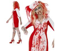 Curve Zombie Infermiera Costume Donna Halloween Costume Taglie Forti 16-30