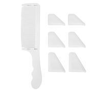 Curved Barber Comb S Shaped Arc | 3 Sizes Adjustment for Flat Top Haircuts | Styling Comb for Men/Barbers/Beginners | ABS Material, Ergonomic Design (White)
