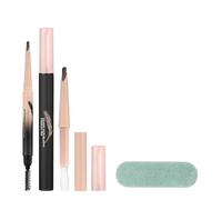 Curved Eyebrow Pen, Upgraded Liquid Eyebrow Tint Pen, Impermeabile Pencil With 4-Prong Micro-Fork Tip Applicator For Natural-Looking Brow Lift