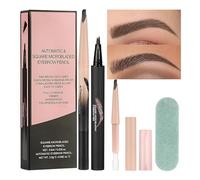 Curved Eyebrow, Pen Waterproof, Adorable Smudgeproofs 4-Prong Fork Tips Brow Applicator, Forks Tip Liquid Eyebrow Pencil for Full Brows, Long Lasting Smudgeproof Makeup Tool