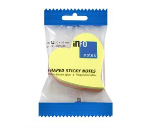 Curved Heart Sticky Note Cube 200 Sheets