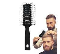 Curved Vent Brush, Anti Static Comb, Scalp Massage Tool Ergonomic Handle Nine Row Design, for Wet Dry Curly Straight Hair Men Women Salon Styling Grooming Accessory Tool 7.87x2.17 inches