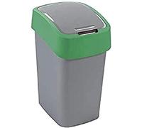 CURVER 02172 pc-P80 - 00 Pattumiera Flip B, 50 l, Argento/Verde