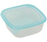 Curver 182216 Fresh' N Go - Set 3 scatole ermetico Quadrata plastica Trasparente/Blu 16 x 16 x 11 cm 0.8 L