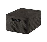 CURVER 205847 - Scatola con Coperchio, in Polipropilene, Aspetto Vimini, M