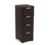 CURVER Libreria con 4 cassetti STILE marrone scuro