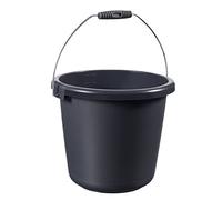 Curver 228023 Secchio da 10 l con manico, materiali: metallo/plastica, colore: grigio antracite, 29,5 x 29,5 x 25,5 cm