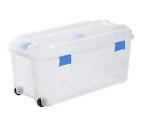 ALLIBERT 197837 - Scatola con 2 Ruote Totem, Polipropilene, Polipropilene, Trasparente, 80 L