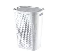Curver Cestino Infinity Cesto Portabiancheria Riciclato, Bianco, 59