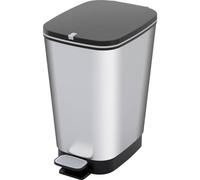 Curver 272236 CHIC BIN STYLE Abfallbehälter M [25L], silber Bidone della spazz