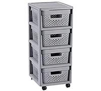 CURVER, Carrello “Infinity” 4 x 10L, con Quattro cassetti