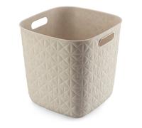 Curver Cesta plastica riciclata Cube (28x28x27cm) SOFTEX Bianco gesso K258713